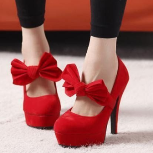Red Bow Heels